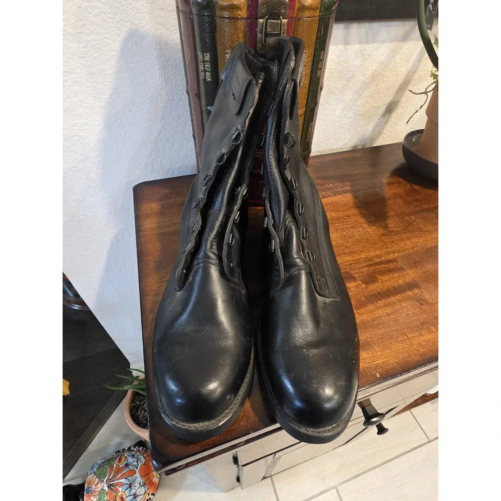 Men's 12  Cove Shoe Company Biltrite Military Steel Toe Boots Black 1996 USA